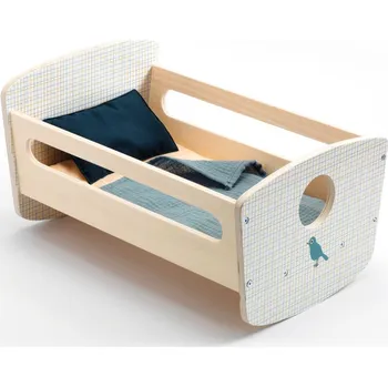 Dřevěná hračka Baby Pomea - dřevěná kolébka pro panenky