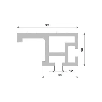 stojan na pilu Hok Profil podélného pravítka 93x50 mm, délka 1,2m