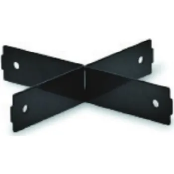 Plotový sloupek TOMGAST Spojka na rohový sloupek černá 9,5 x 9,5 cm