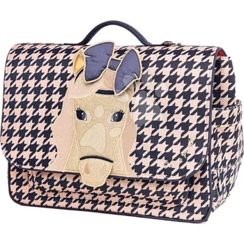 Školní batoh Školní aktovka It Bag Midi Houndstooth Horse Jeune Premier ergonomická luxusní provedení 30*38 cm