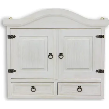 Komoda ARTEN (NANO Systems s.r.o.) Rustikální závěsná skříňka POPRAD COS08 - borovice (bílé vosky)