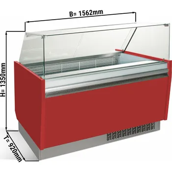 Vinotéka G.Gastro Zmrzlinový pult 1,56 x 0,92 m - červený