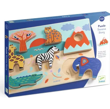 Hračka pro nejmenší Vkládací puzzle - příběhy ze savany