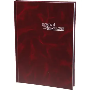 Denní záznamy A4 Balacron bordó melír