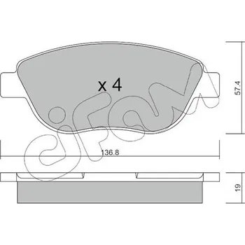Brzdová destička Sada brzdových destiček, kotoučová brzda CIFAM 822-322-1