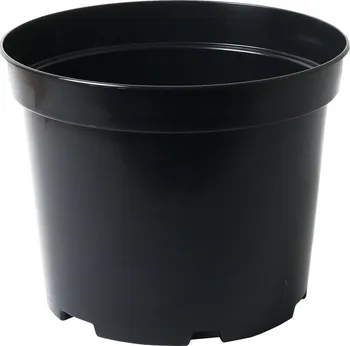 Sadbovač Kulatý plastový kontejner pevné kvality 1,5 l černý 15 x 12,5 cm