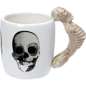 Hrnek s lebkou a kostlivcem