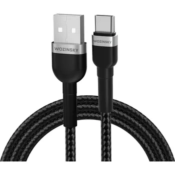 Datový kabel Wozinsky WNBAC1 USB kabel - USB-C / 1m / 2,4A černý