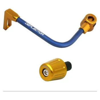 Lever guard ACCOSSATO with blue hose and joint left, aluminium DE005-026-TP-12