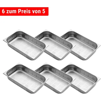 Dóza na potraviny G.Gastro Nerezová GN nádoba 1/1 - perforovaná - hloubka: 100 mm