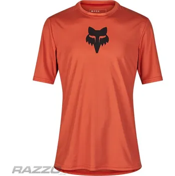 cyklistický dres MTB dres FOX Ranger SS Jersey Lab Head Atomic Orange 2024 L