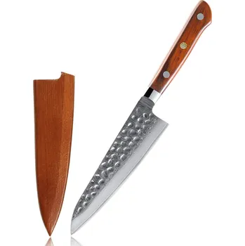 Kuchyňský nůž UG Grill Nůž Chef hammer 21,2/34cm s pouzdrem Damašková ocel 67/dřevo palisandr UG Grill