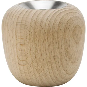 Svícen Svícen na čajovou svíčku ORA 8 cm, hnědá, bukové dřevo, Stelton
