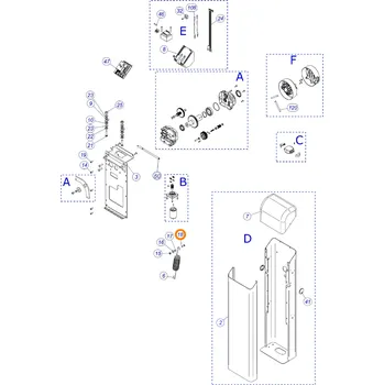 Pohon brány Nice V8X25A.5102 šroub M8x25
