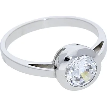 Prsten Goldstore Zásnubní prsten stříbrný broušený zirkon Velikost: 52