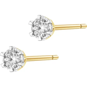 Náušnice Náušnice ze žlutého a bílého zlata s brilianty - 0,36 ct - ryzost 585 - 151.307