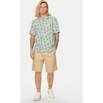 Pánská košile United Colors Of Benetton Košile 5XRBUQ047 Fialová Regular Fit L