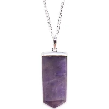 Drahý kámen Ancient Wisdom Přívěsek s drahým kamenem plochý Ametyst