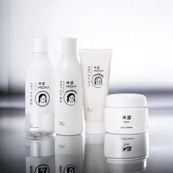 Kosmetická sada Midha - Sada produktů s rýží pro normální, citlivou a suchou pleť - 4 ks