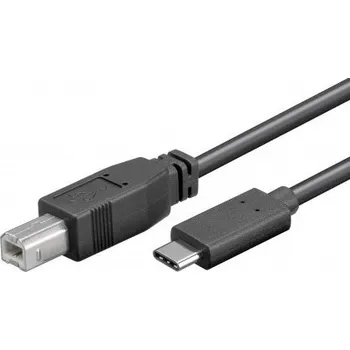 Datový kabel PremiumCord USB-C/male - USB 2.0 B/male, černý,1m