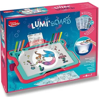 Výtvarná sada Sada Maped Lumi Board - tabule s podsvícením - mořská víla
