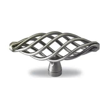 Hettich Knoflík Valentia, cínový vzhled