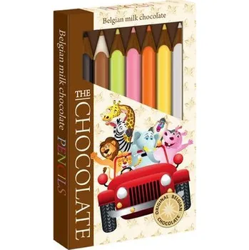 Čokoláda The Chocolate Čoko pastelky mléčné - motiv zvířátka 100 g