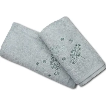 Ručník K-TEX Froté výšivka Camilla - Světle šedá - Ručník a osuška Varianta: Osuška