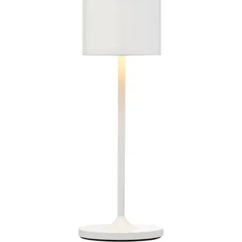 Lampička Přenosná stolní lampa FAROL MINI 19,5 cm, LED, bílá, hliník, Blomus