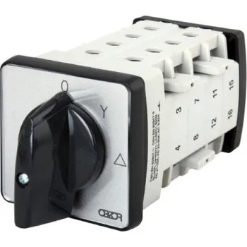 vypínač Obzor Zlín Vačkový spínač VSN 32 A, přepínač hvězda trojúhelník 45°