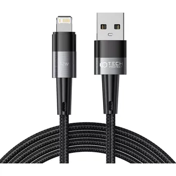 Datový kabel Kabel Tech-Protect UltraBoost YJ-0009 USB-A / Lightning 12W/2,4A 2m černý/šedý