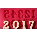 Cesil Silikonová forma Číslice zdobené