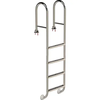 Bazénové schůdky Eichenwald Ideal - Nerezový žebřík Tina 4 stupňový, AISI 316 - sklopný