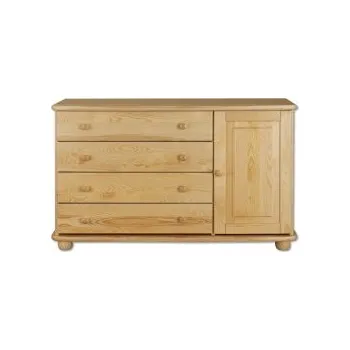 Ložnice Dřevěná komoda BM148 borovice masiv 125x76x42 cm