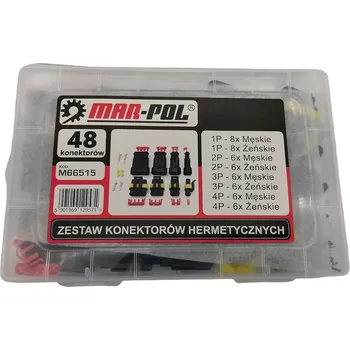 Auto elektroinstalace Konektory automobilové vodotěsné, sada 48ks MAR-POL