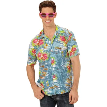 Karnevalový kostým Havajská košile, světle modrá - XL