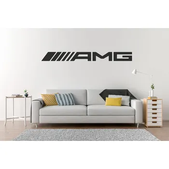 Samolepící dekorace Lepy.cz Samolepka na zeď AMG - logo Velikost (šířka x výška): l60x16cm, Barevná varianta: Světle červená