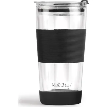 Termohrnek Černý termo hrnek 600 ml Fuori – Vialli Design ID_1659908