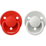 BIBS De Lux dudlíky z přírodního kaučuku 2 ks Candy Apple/Haze - velikost 1 (0-6m.)