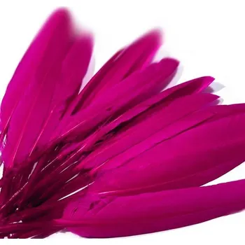 Kachní peří, délka 9-14 cm, růžové