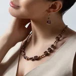 Lampglas Náhrdelník Ruby Flame s unikátními perlami Lampglas