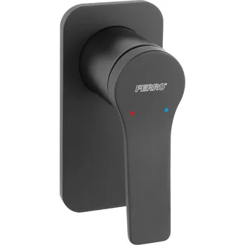 Vodovodní baterie Ferro Stratos Black sprchová baterie pod omítku černá BSC7PABL