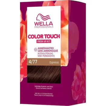 Barva na vlasy Wella Professionals Tonovaci-pripravkyColor Touch Fresh-Up-Kit 4/77 Espresso 130 ml (2 208,00 Kč / 1 l)