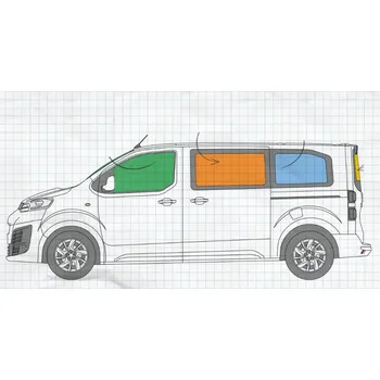 Autodoplněk Konig Sluneční clony Citroen Spacetourer 2016 + (Toyota Proace Verso, Peugeot Traveller, Opel Zafira Life, Citroen Jumpy) Varianta: 2. řada levá (verze L1,L2,L3)