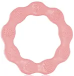 BabyOno Silicone Teether Ring růžové