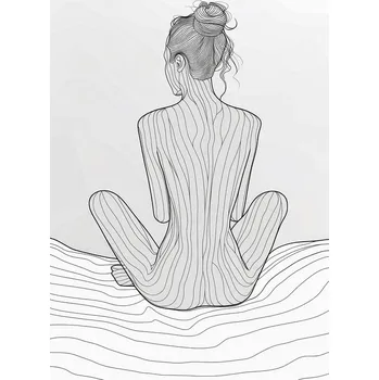 Plakát Plakát, Obraz - Lines Art Woman, Justyna Jaszke