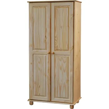 Šatní skříň Šatní skříň 2-dveřová borovice masiv - šířka 82 cm (Šatní skříně z masivu)
