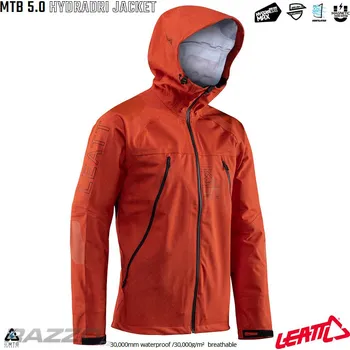 Cyklistická bunda Nepromokavá bunda na kolo Leatt MTB 5.0 HydraDri Jacket Glow L