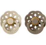 BIBS Boheme dudlík z přírodního kaučuku 2ks Vanilla/Dark Oak - velikost 2 (6+ m.)