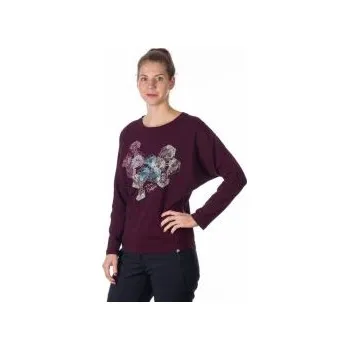 Dámské tričko Northfinder Beverly winemelange L; Červená triko